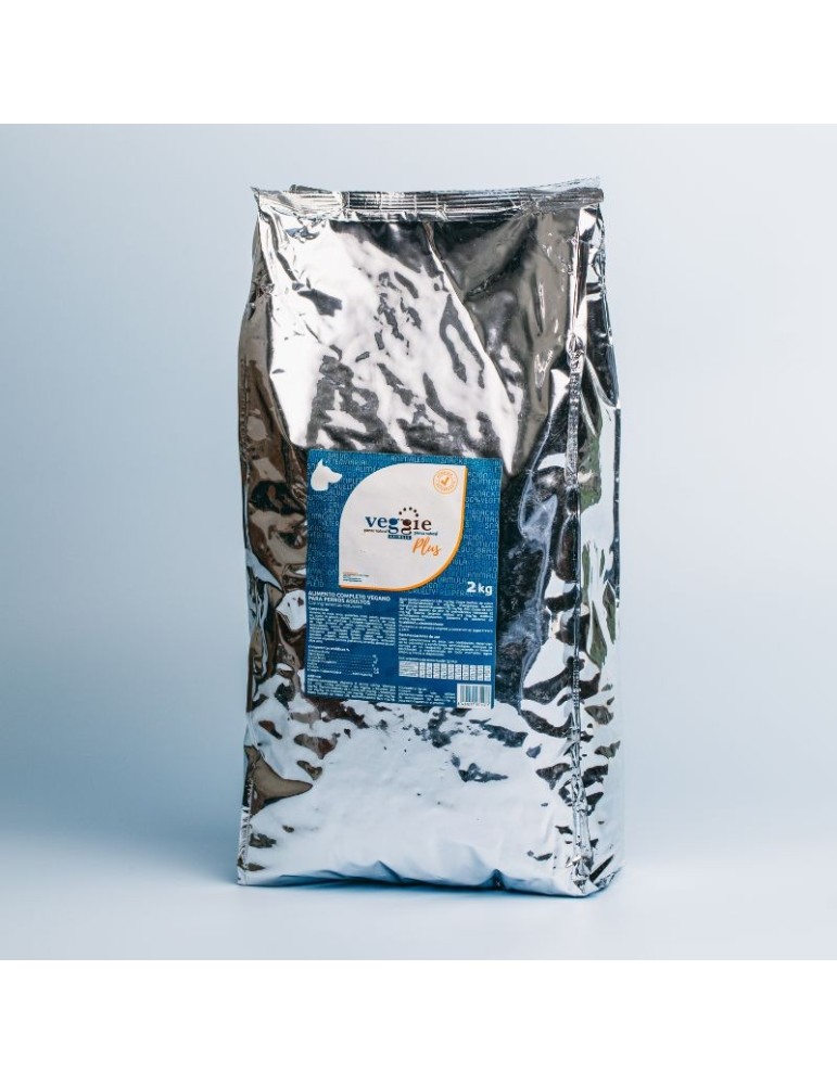 VEGGIEANIMALS Plus 2 e 12,5 kg – Crocchette naturali e vegane per cani – digestione e salute urinaria