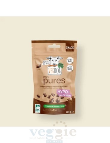 VEGDOG Mini Pures 80 g | Snack vegano para cães ✅