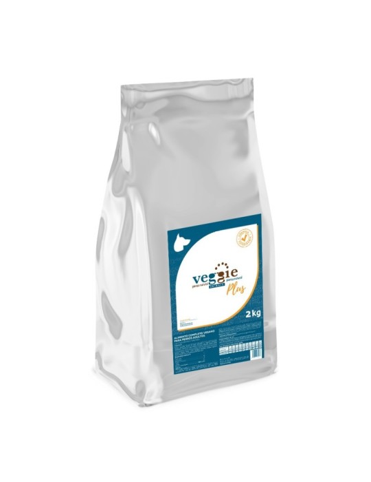 VEGGIEANIMALS Plus 2 e 12,5 kg – Crocchette naturali e vegane per cani – digestione e salute urinaria
