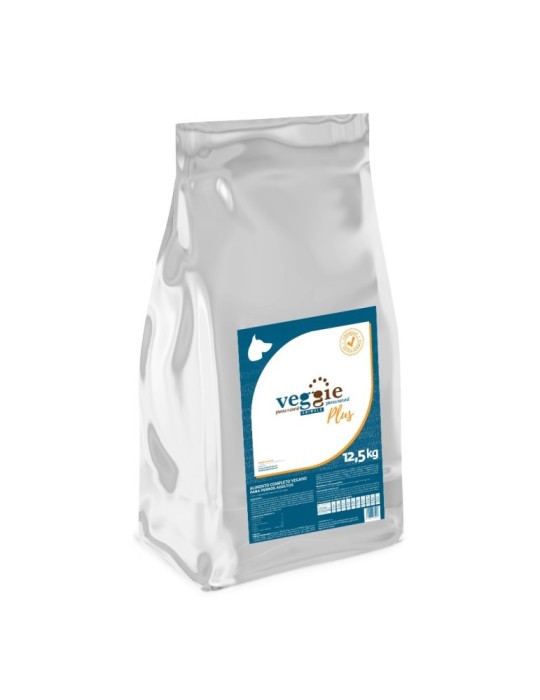 VEGGIEANIMALS Plus 2 and 12.5 kg – Natural and vegan kibble for dogs – digestion and urinary health