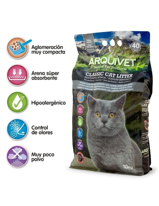 Areia bentonite para gatos 10Kg