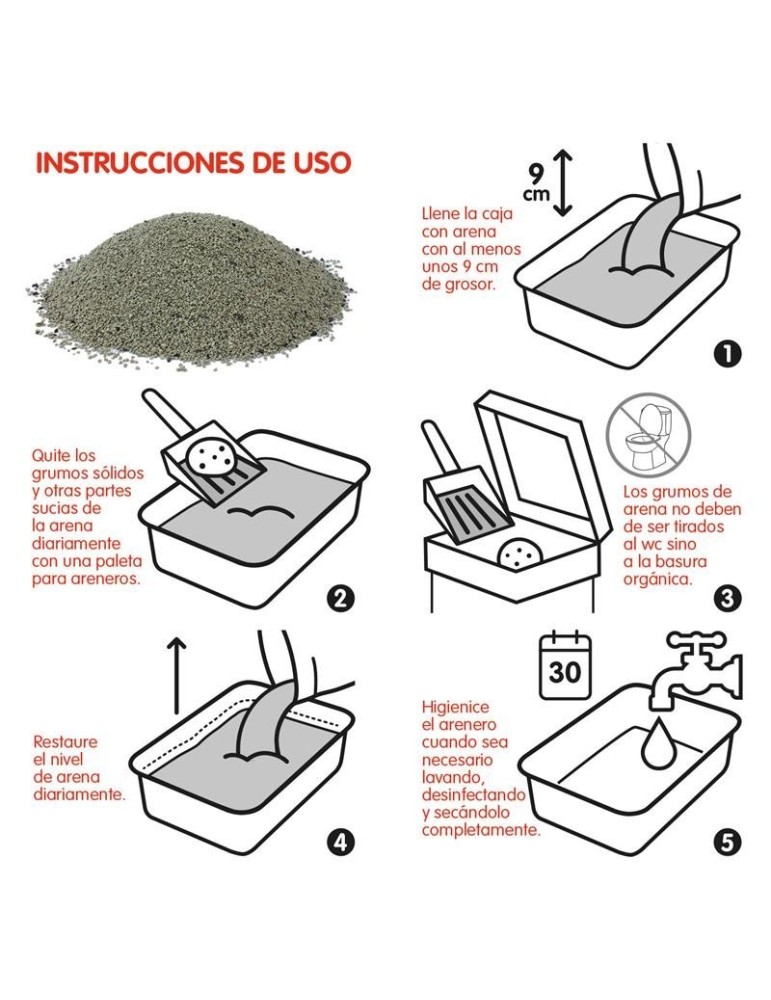 Areia bentonite para gatos 10Kg