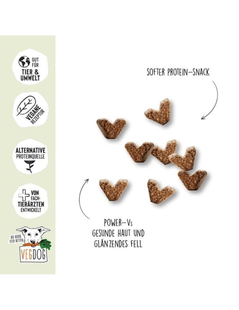 Snacks veganos para perros 125 g | Cuidado de la piel ✅