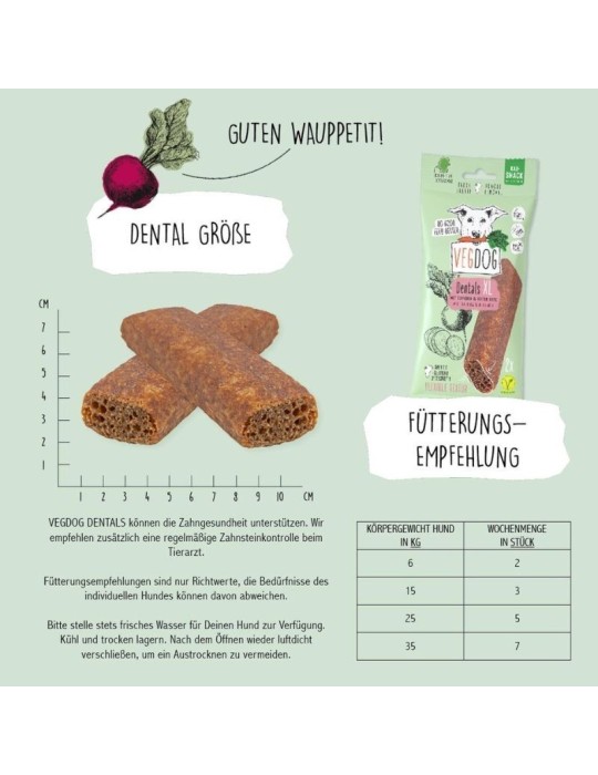 Snack dentali vegetariani per cani naturali