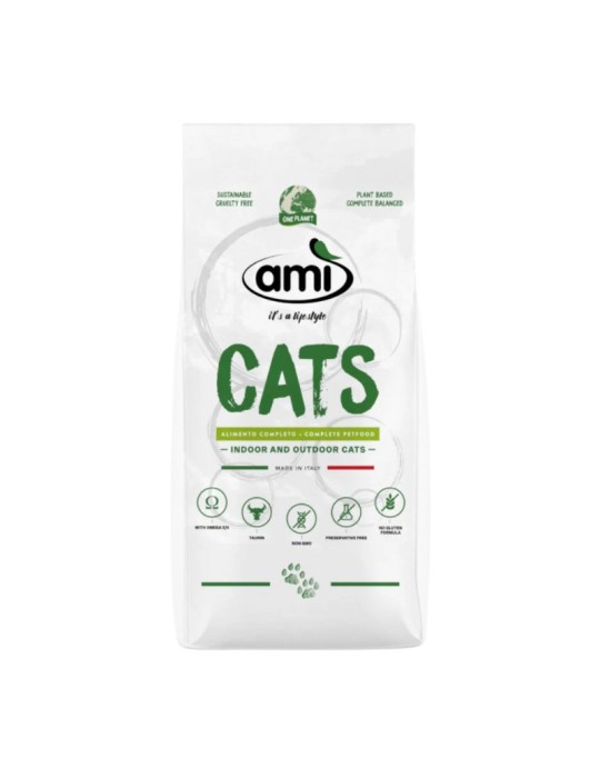 AMI CAT 300g, 1,5kg e 7,5kg - Crocchette vegane complete per gatti adulti