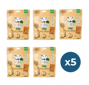 Pack 5u. VEGDOG Jerkys 80g...