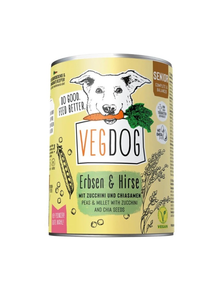Cibo umido vegetariano per cani naturali