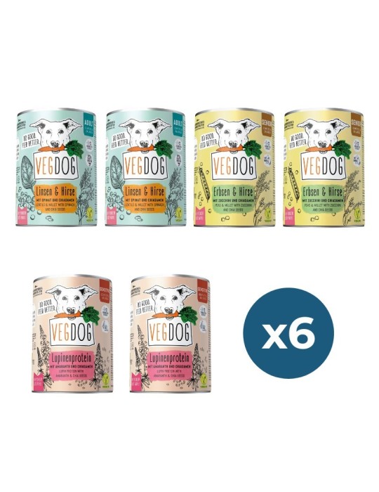 Cibo umido vegetariano per cani naturali