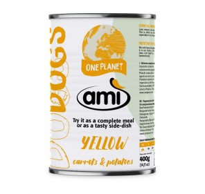 AMI Yellow 400g – Alimento húmido vegano completo para cães