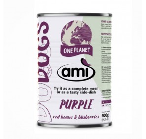 AMI Purple 400g – Alimento umido vegano completo per cani