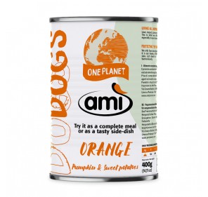 AMI Orange 400g – Alimento húmido vegano completo para cães