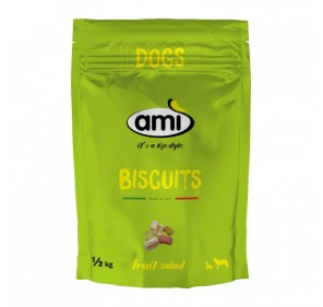 AMI Biscuit Fruit Salad 500g - Biscoitos veganos crocantes para cães