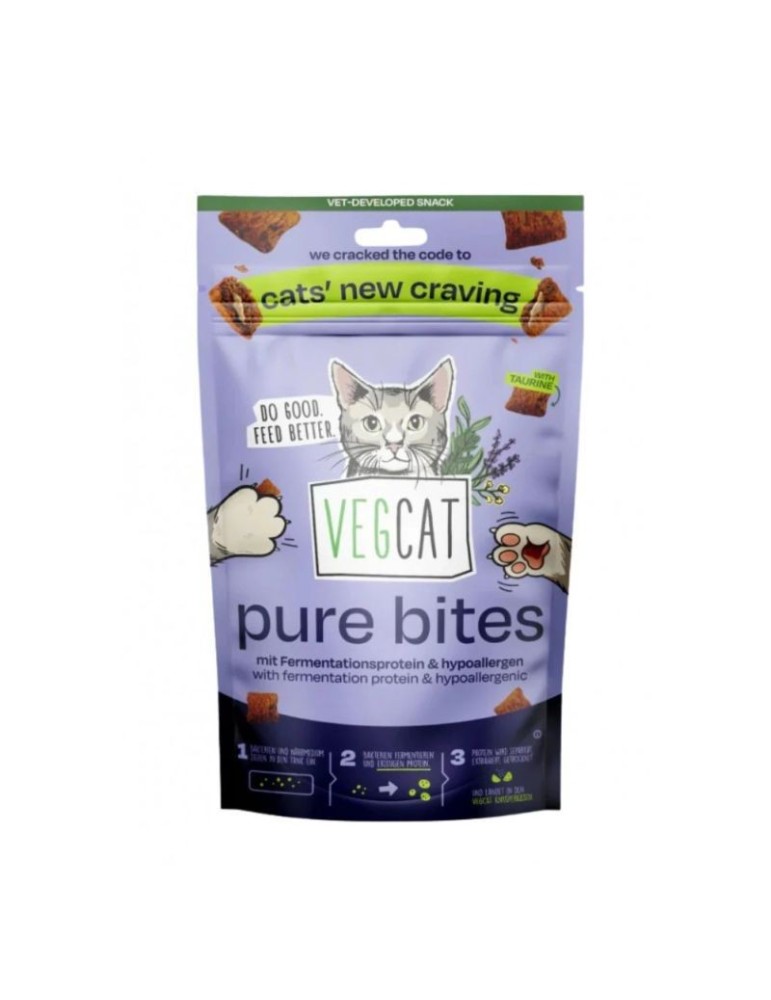 VEGCAT PURE BITES – Snack Hipoalergénico para Gatos Adultos
