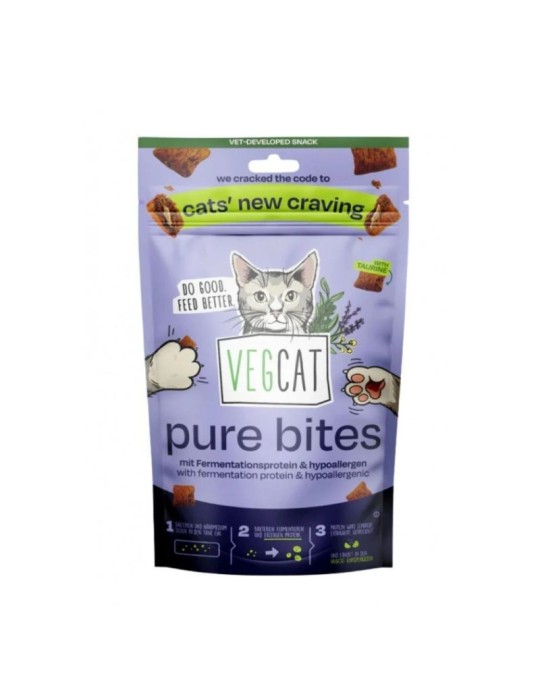 Pack 5. VegCat Pure Bites 158 g | Snacks veganos para gatos hipoalergénicos ✅