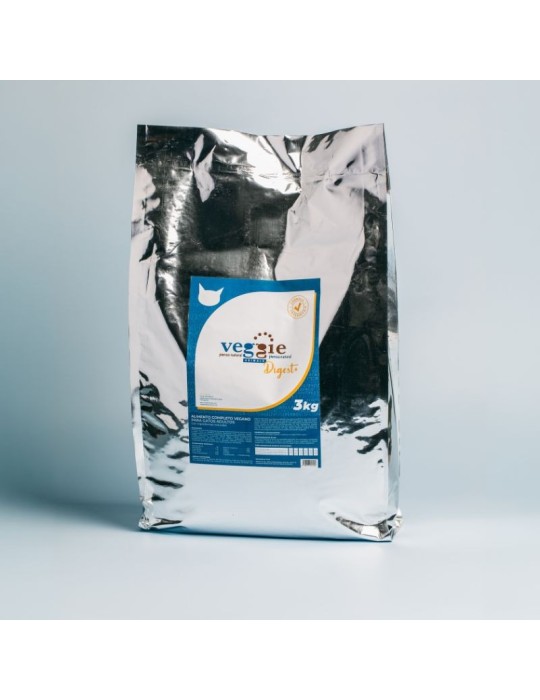 Pienso vegano VeggieAnimals Digest | 3 kg y 12 kg para gatos ✅