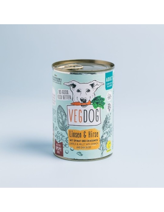 Cibo umido vegetariano per cani naturali